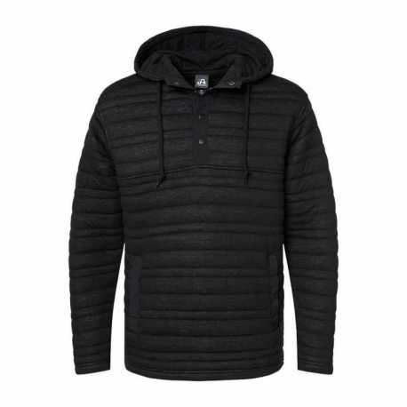 J America 8897 Horizon Quilted Anorak Hooded Pullover