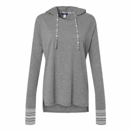 MV Sport W19439 Women's Heathered Jersey Hooded Tunic