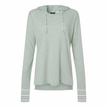 MV Sport W19439 Women's Heathered Jersey Hooded Tunic