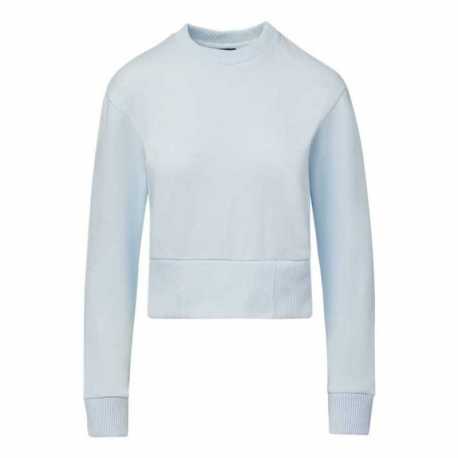 MV Sport W22106 Women's Cloud Fleece Crop Crewneck Sweatshirt