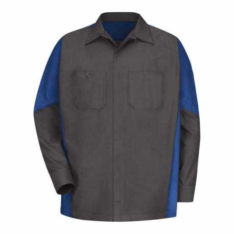 Red Kap SY10T Long Sleeve Automotive Crew Shirt - Tall Sizes
