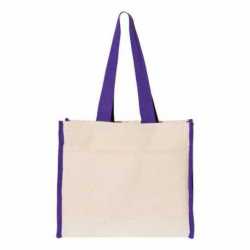 Q-Tees Q1100 14L Tote with Contrast-Color Handles