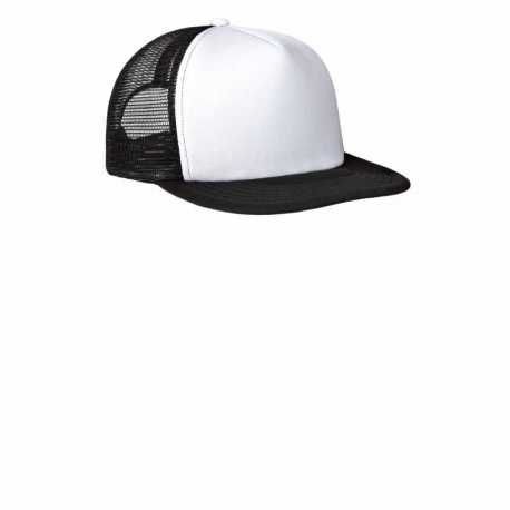 District DT624 Flat Bill Snapback Trucker Cap