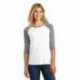 District DM136L Women's Perfect Tri 3/4-Sleeve Raglan