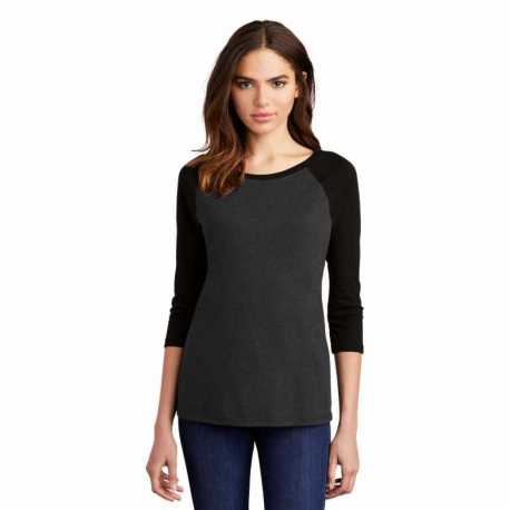 District DM136L Women's Perfect Tri 3/4-Sleeve Raglan