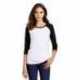 District DM136L Women's Perfect Tri 3/4-Sleeve Raglan