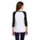 District DM136L Women's Perfect Tri 3/4-Sleeve Raglan