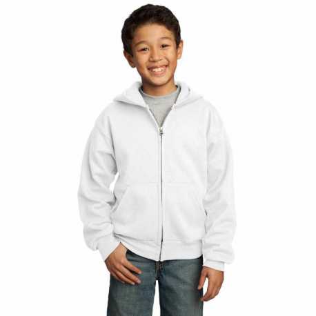 Port & Company PC90YZH Youth Core Fleece Full-Zip Hooded Sweatshirt