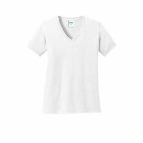 Port & Company LPC54V Ladies Core Cotton V-Neck Tee