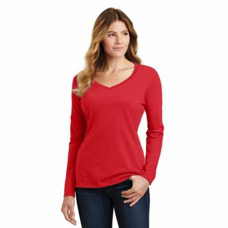 Port & Company LPC450VLS Ladies Long Sleeve Fan Favorite V-Neck Tee
