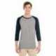Jerzees 601RR Adult TRI-BLEND Baseball Raglan