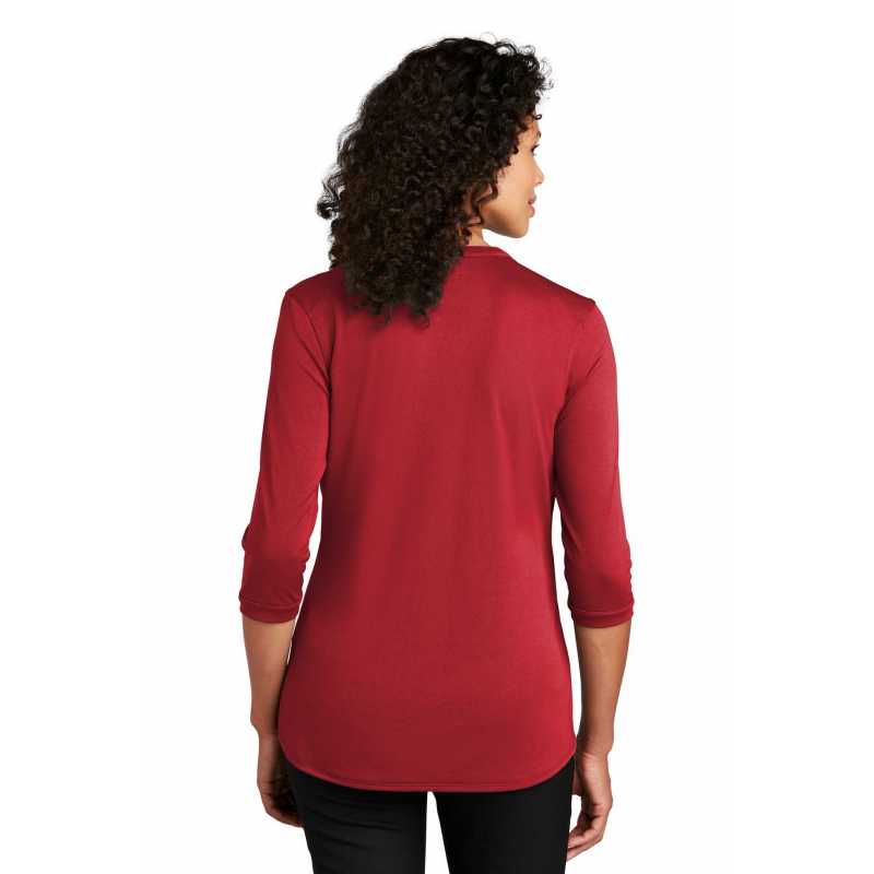 Port Authority Ladies UV Henley Shirt - Moisture-Wicking Work & Casual Top