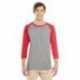 Jerzees 601RR Adult TRI-BLEND Baseball Raglan