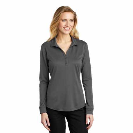 Port Authority L540LS Ladies Silk Touch Performance Long Sleeve Polo