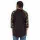 Shaka Wear SHRAGCM Adult Three-Quarter Sleeve Camo Raglan T-Shirt