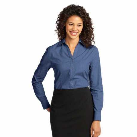 Port Authority L640 Ladies Crosshatch Easy Care Shirt
