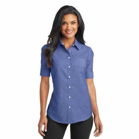 Port Authority L659 Ladies Short Sleeve SuperPro Oxford Shirt