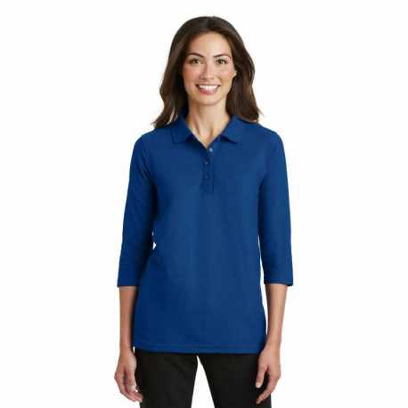 Port Authority L562 Ladies Silk Touch 3/4-Sleeve Polo