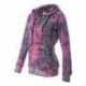 MV Sport W1162 Women's Courtney Burnout V-Notch Hooded Sweatshirt