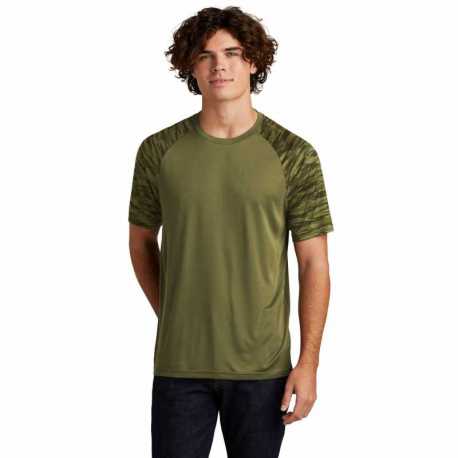 Sport-Tek ST376 Drift Camo Colorblock Tee