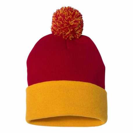 Sportsman SP15 12" Pom-Pom Cuffed Beanie