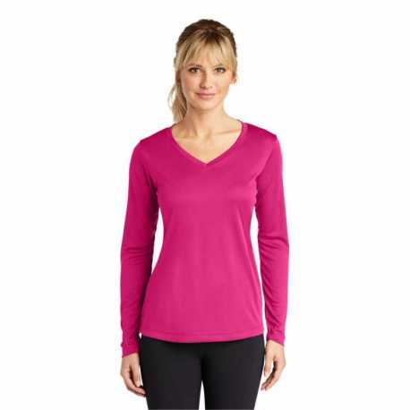 Sport-Tek LST353LS Ladies Long Sleeve PosiCharge Competitor V-Neck Tee
