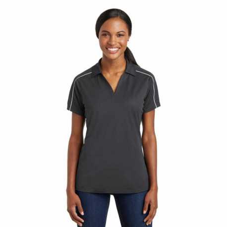 Sport-Tek LST653 Ladies Micropique Sport-Wick Piped Polo