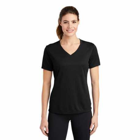 Sport-Tek LST340 Ladies PosiCharge RacerMesh V-Neck Tee