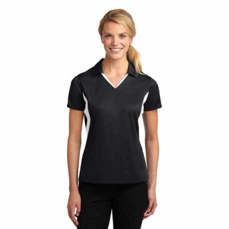 Sport-Tek LST655 Ladies Side Blocked Micropique Sport-Wick Polo