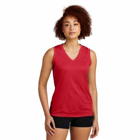 Sport-Tek LST352 Ladies Sleeveless PosiCharge Competitor V-Neck Tee