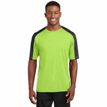 Sport-Tek ST354 PosiCharge Competitor Sleeve-Blocked Tee