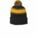Sport-Tek STC28 Stripe Pom Pom Beanie