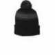 Sport-Tek STC28 Stripe Pom Pom Beanie