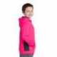 Sport-Tek YST235 Youth Sport-Wick Fleece Colorblock Hooded Pullover
