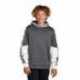 Sport-Tek YST231 Youth Sport-Wick Mineral Freeze Fleece Colorblock Hooded Pullover
