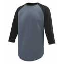 Augusta Sportswear 1506 Youth Wicking Polyester 3/4 Raglan Sleeve T-Shirt