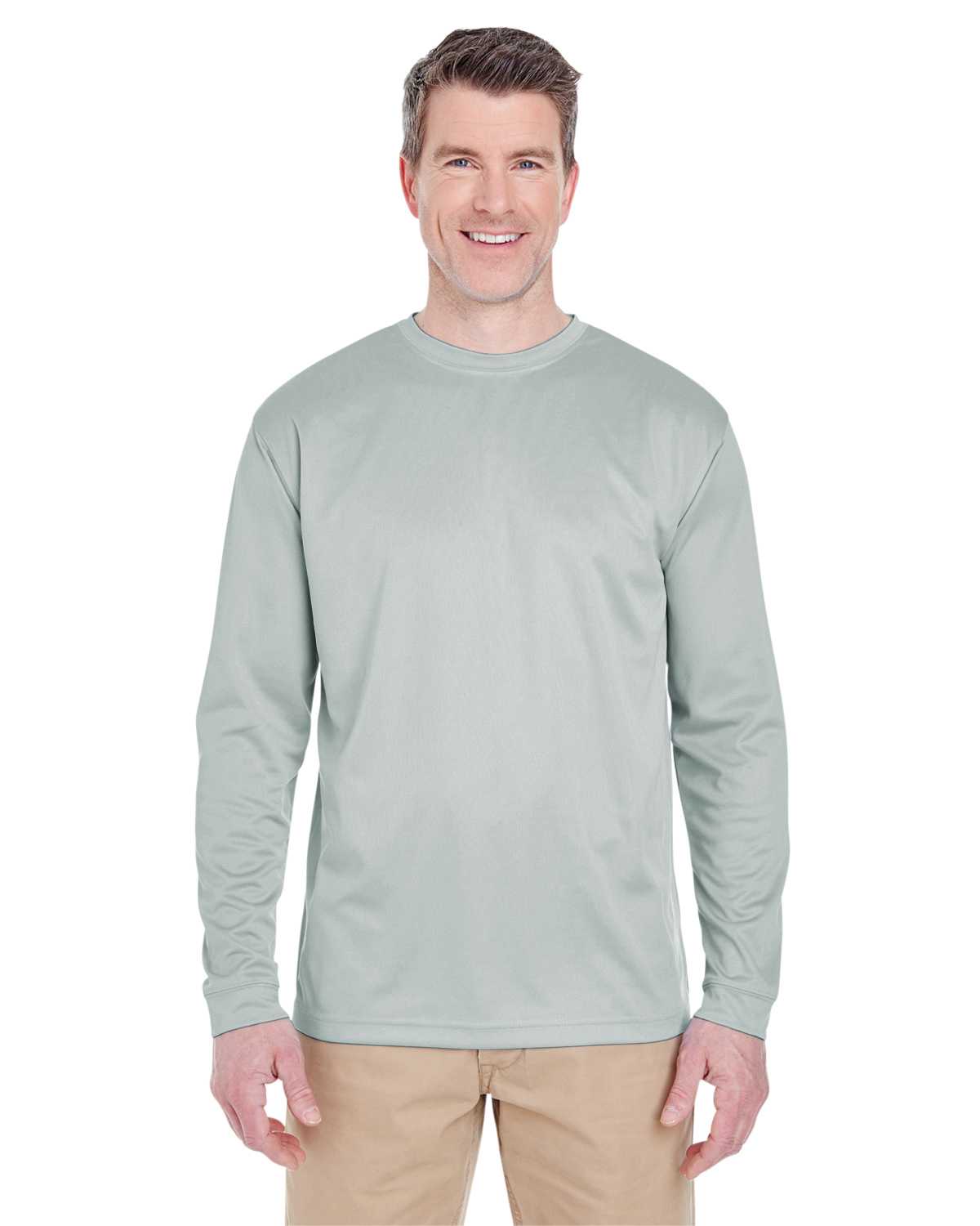 UltraClub 8401 Adult Cool & Dry Sport Long-Sleeve T-Shirt ...