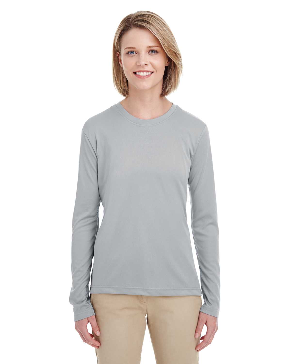 UltraClub 8622W Ladies' Cool & Dry Performance Long-Sleeve T-Shirt ...