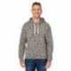 J America JA8871 Adult Triblend Pullover Fleece Hooded Sweatshirt