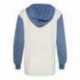 MV Sport W20145 Women's French Terry Hooded Pullover with Colorblocked Sleeves