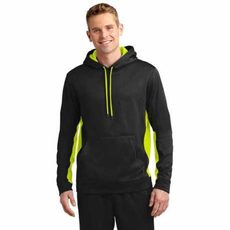 Sport-Tek ST235 Sport-Wick Fleece Colorblock Hooded Pullover