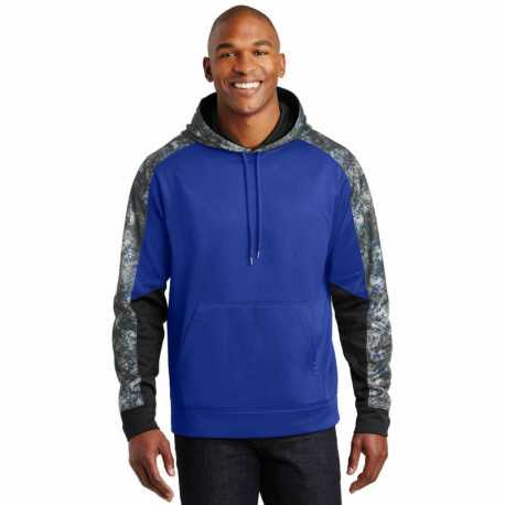 Sport-Tek ST231 Sport-Wick Mineral Freeze Fleece Colorblock Hooded Pullover