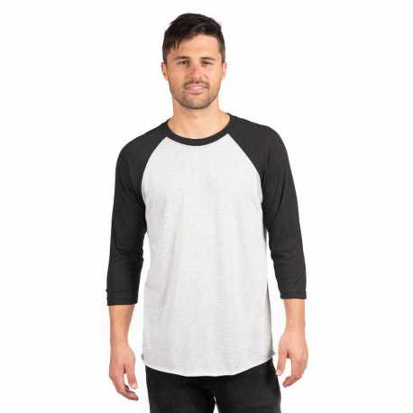 Next Level Apparel 6051 Unisex Triblend Three-Quarter Sleeve Raglan