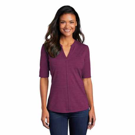 Port Authority LK583 Ladies Stretch Heather Open Neck Top