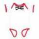 Rabbit Skins 4407 Baby Rib Infant Bow Tie Bodysuit