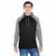 J America JA8612 Adult Colorblock Cosmic Pullover Hooded Sweatshirt