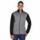 Devon & Jones DG796 Men's Newbury Colorblock Melange Fleece Full-Zip