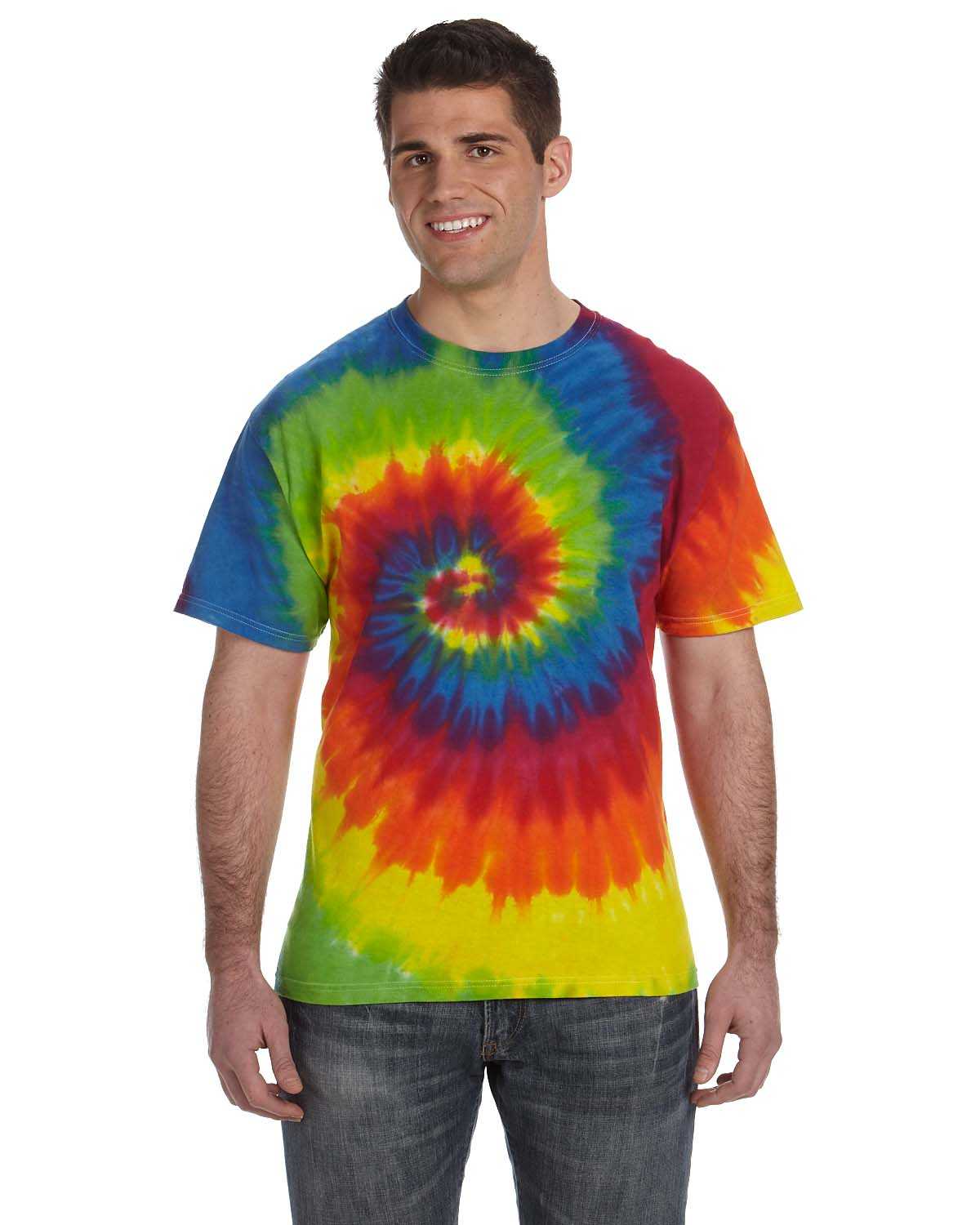 Tie-Dye CD100 Adult 5.4 oz., 100% Cotton Tie-Dyed T-Shirt ...