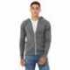 Bella + Canvas 3939 Unisex Triblend Full-Zip Lightweight Hoodie