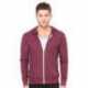 Bella + Canvas 3939 Unisex Triblend Full-Zip Lightweight Hoodie